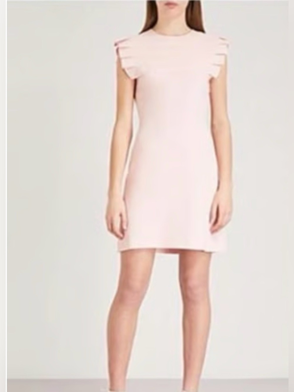 Sandro Laurena Pleat-Detail Mini Dress – Rose Pink – Size 38-US 6-Parisian chic